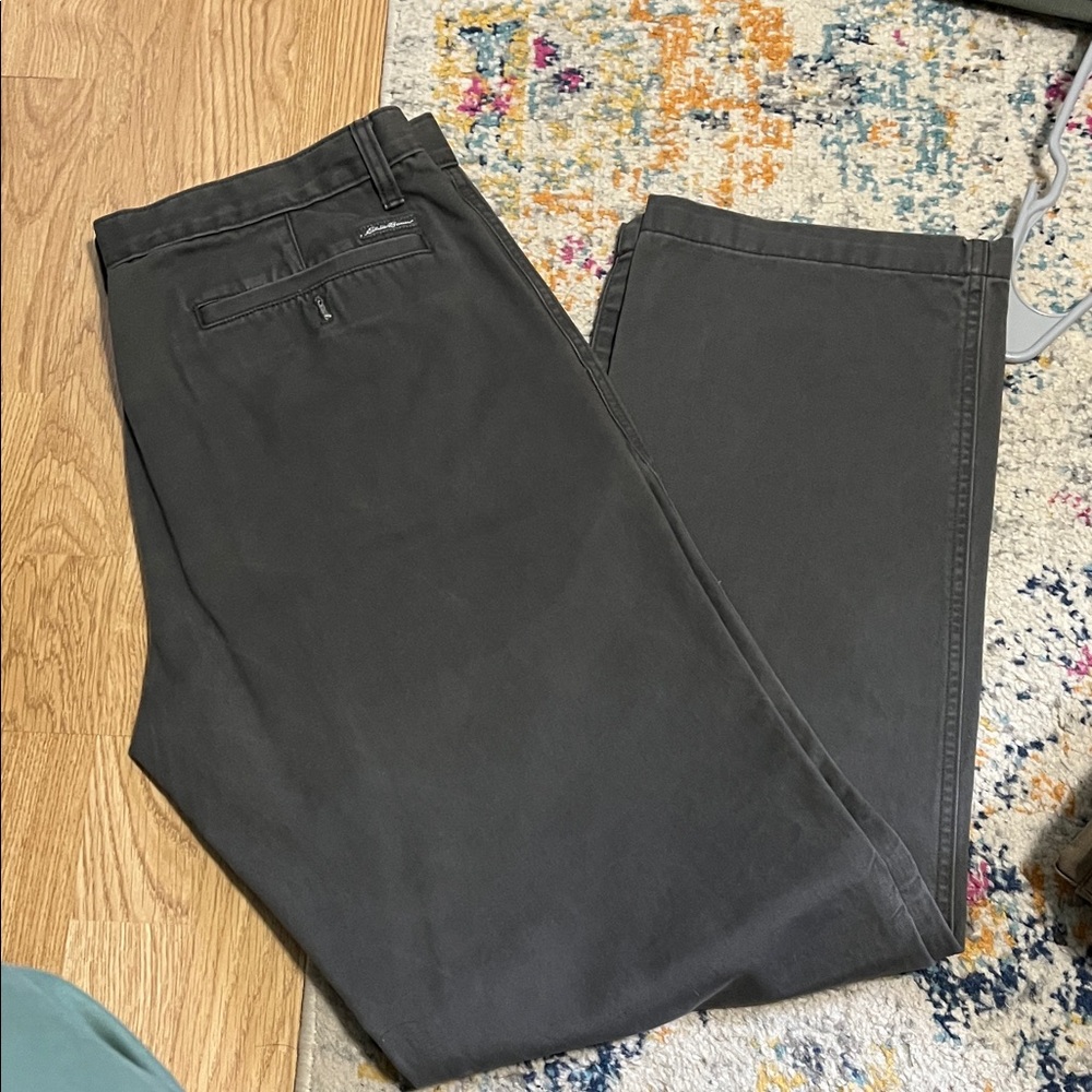 Eddie Bauer Men's Charcoal Casual Pants - Unknown Brand size 35 x 34